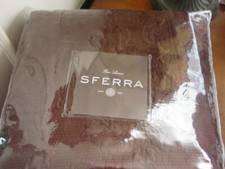 Sferra HARRISON FULL / QUEEN Cobertor Acolchado y 2 Fundas Marrón CHOCOLATE - ¡NUEVO!