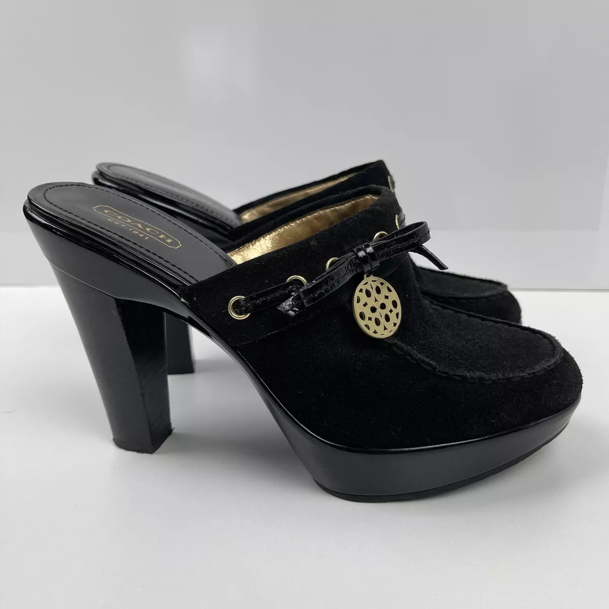 Coach platform heels hot sale