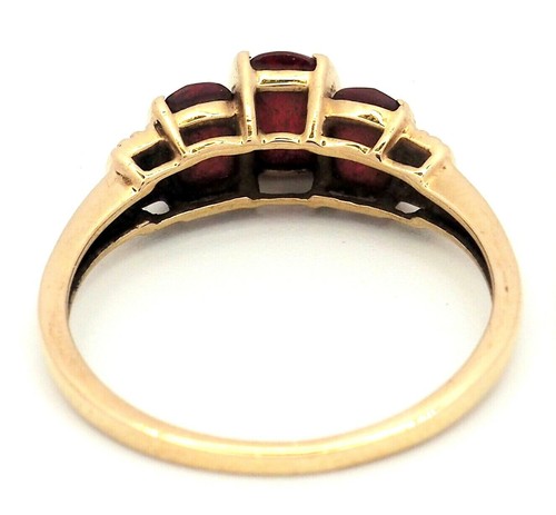 Ruby Ring 9ct Yellow Gold Fine Wedding Jewellery Band Size M - Picture 8 of 12