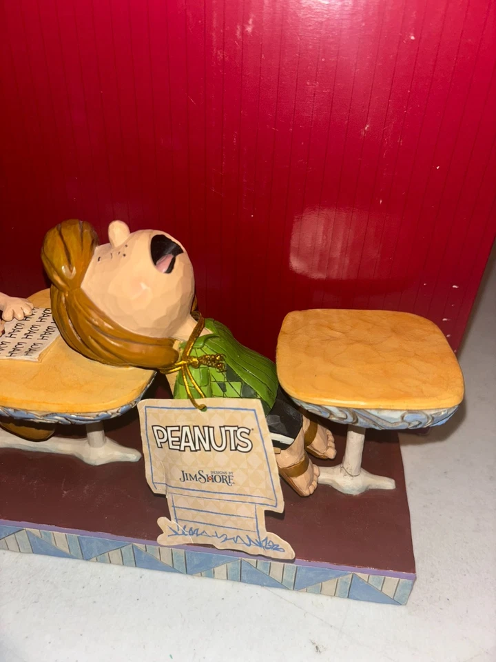 Jim Shore Peanuts Marcie Peppermint Patty School Days 4049416 RARE READ G3D - Image 3 of 4