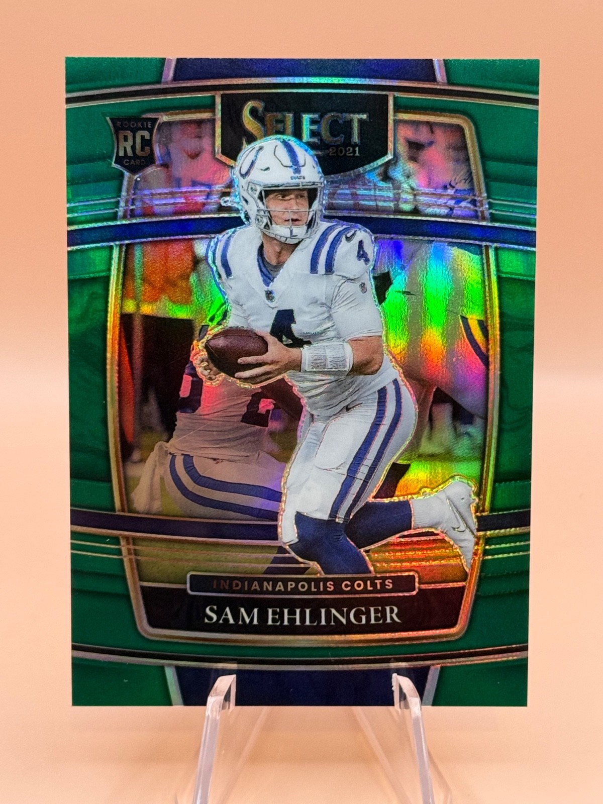 Sam Ehlinger Rookie Concourse Green SSP /5! 2021 Panini Select Football, Colts