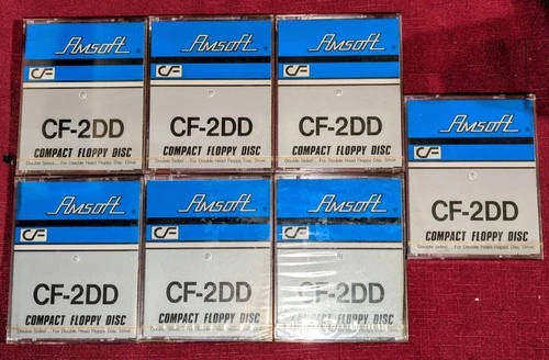 7x Amstrad cf2-dd shrink wrapped in jewel cases. unused NOS Amstrad Simclair