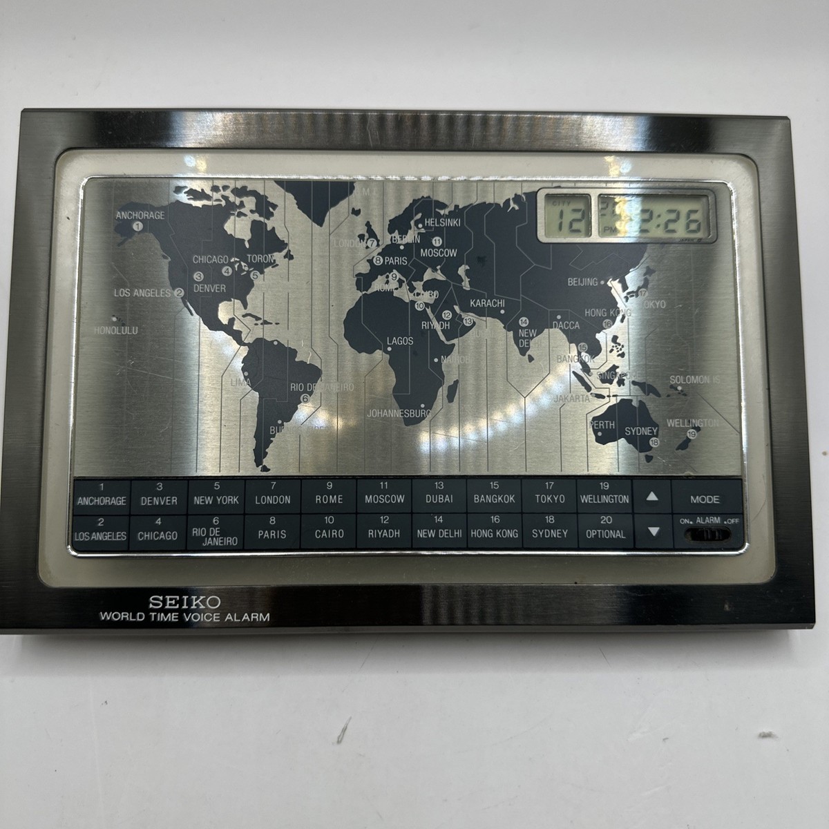 セイコーworld time voice alarm Vintage SEIKO World Time Voice Talking Alarm International