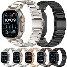 Stainless Steel Metal Strap Band For Apple Watch Series 4 5 6 7 8 9 10 SE Ultra