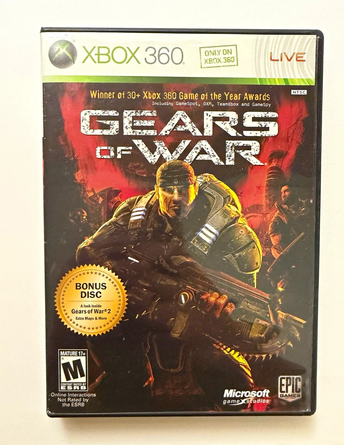 Gears of War (2006) Xbox 360 w/ Manual NO BONUS DISC