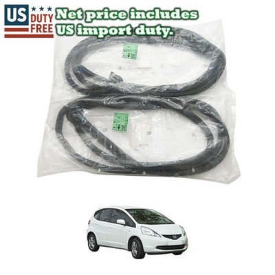 Fit 07-14 Honda Fit Jazz GG2 GG3 GG4 GG5 GG6 Front Door Weatherstrip Rubber Seal