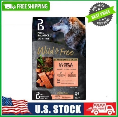 Pure Balance Wild & Free Salmon & Pea Recipe Dry Dog Food, Grain-Free, 24 lbs