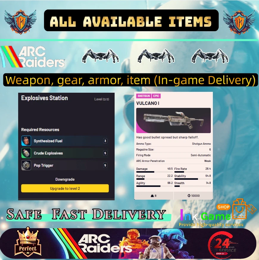 🔥 ARC RAIDERS ✨ Alle Waffen Baupläne Mods Materialien Schmuck Münzen Artikel