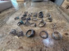 Lot Of 26 Vintage Solid Silver Sterling / .925 Rings
