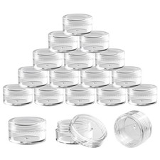 Sample Jars with Lids 5g - 50 Pack Small Plastic Containers