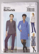 6494 BUTTERICK - Knit TOP VEST DRESS & PANTS ...