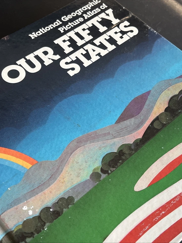 National Geographic Picture Atlas of Fifty States US 1978 Original Large Map - Image 4 of 4