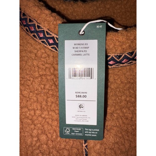 NWT Alpine Design Women's 1/4 Snap Sherpa Pullover - XS - Caramel Latte - Picture 12 of 13