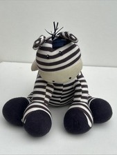 Rare Retired Jellycat Jelly Kitten Skiddadle Zebra 🦓 Pull Tail Musical Lullaby,