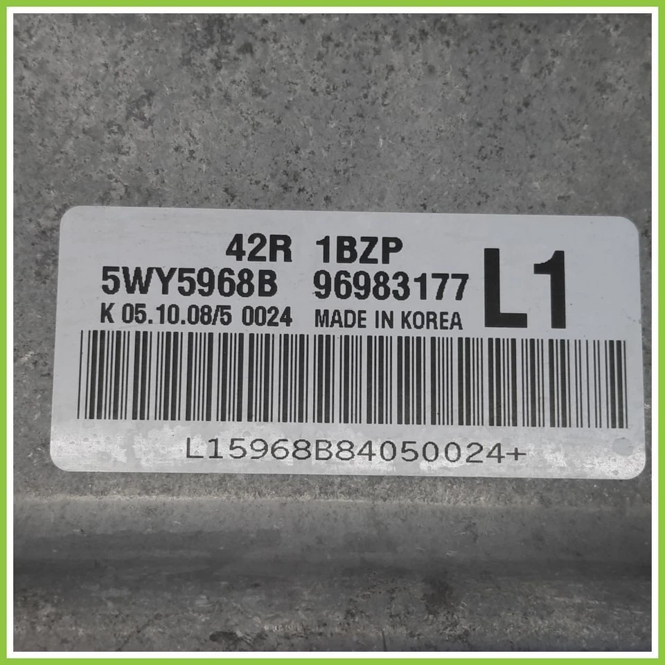 Centralina SIEMENS 5WY5968B CHEVROLET (DAEWOO) AVEO T250 1.2 62kw - Immagine 2 di 4
