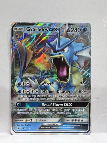 Pokémon TCG Gyarados GX 18/111 Sm-Crimson Invasion Holo MINT/Near Mint