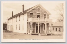 Postcard RPPC Michigan Dearborn Edison's Menlo Park Laboratory 66G
