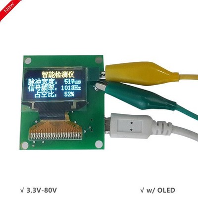 3.3V-80V Frequency Tester   Width Duty Cycle Detection OLED Color Display *pz