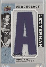 2018 Chronology Letterman Letter Relics 25/35 Elmer Lach #L-MO-EL Patch HOF 5av