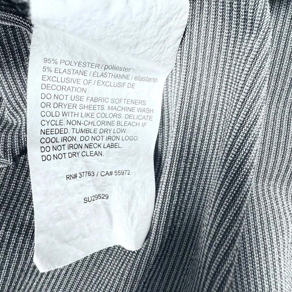 Polo de golf Callaway XXL negro gris a rayas Opti-Dri rendimiento elástico Foto 4 de 4