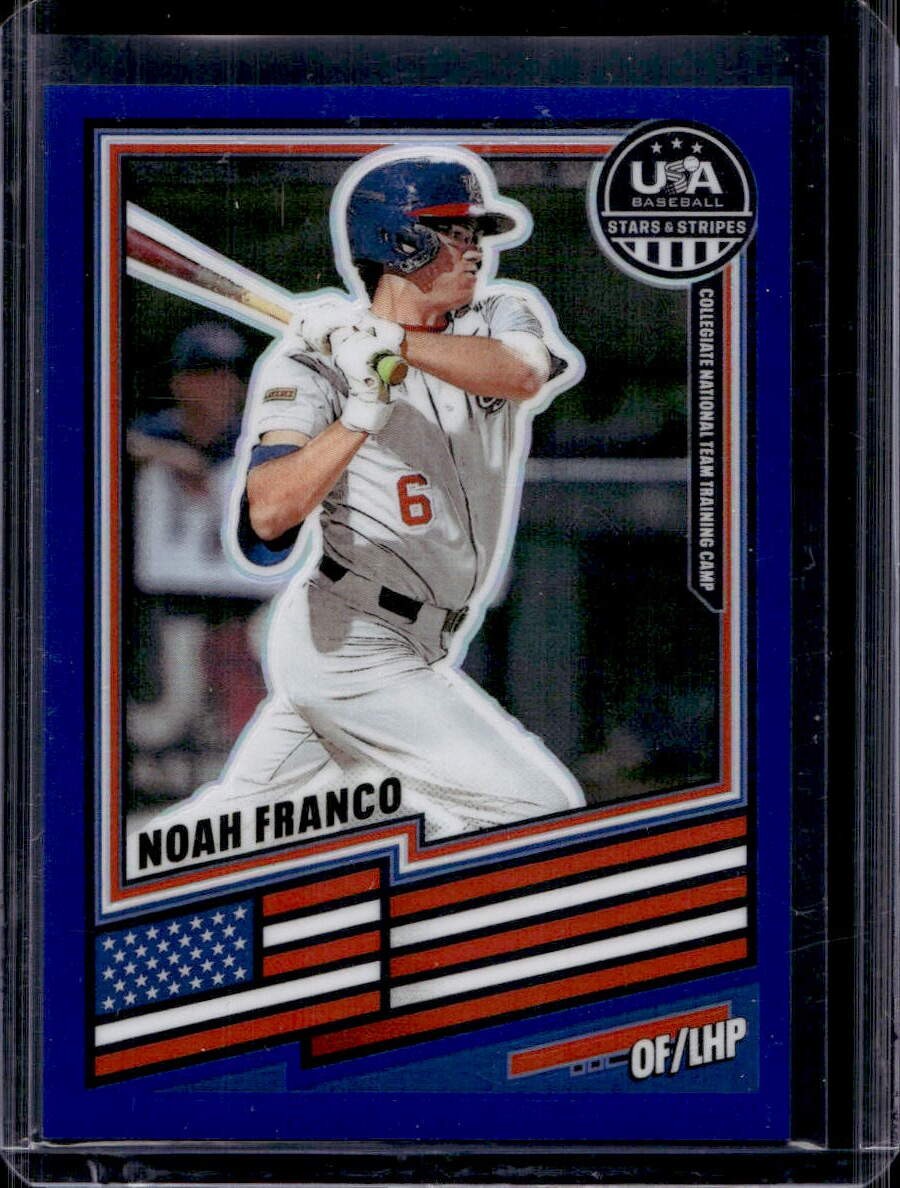 Noah Franco 2026 Panini Stars & Stripes Prizm USA Baseball #134 Blue #250/299