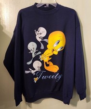 Vintage Looney Tunes Tweety Pie 1997 Crewneck Sweatshirt Size XL Made In USA
