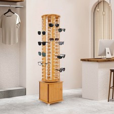 Sunglasses Rack 108 Pairs Glasses Holder Display Stand Freestanding w/ 4 Wheels
