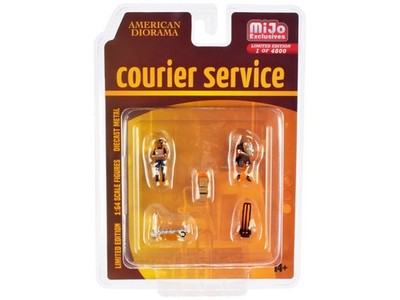 American Diorama 76495 1/64 ''Courier Service'' 5 Piece Diecast Figures