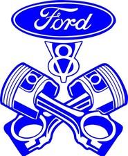 Ford V8 Vintage Decal In Your Choice Of Color 6.5h X 5.4w Ford V8 Vintage Decal In Your Choice Of Color 6.5h X 5.4w