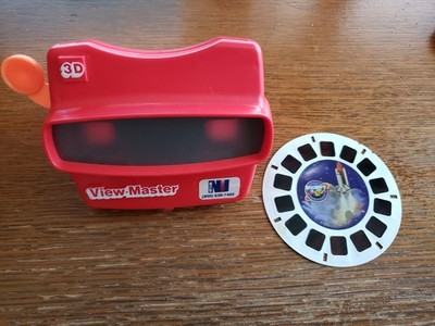 Vintage View Master 3D Viewer Red Classic Toy Slide Viewer Orange Handle USA
