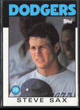 1986 Topps Steve Sax Los Angeles Dodgers #175