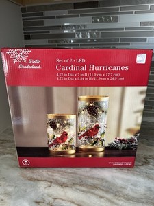 Cardinal Hurricanes Set Of 2 Winter Wonderland