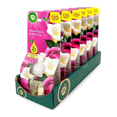 (225,88 EUR/l) 6 x 19 ml AirWick Duftölflakon Duftstecker Lilienfrische Seide
