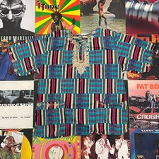 Vintage 90s African Pattern Dashiki Shirt XL