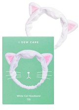 I DEW CARE Face Wash Headband - 1 Count Pack of 1 , 04 White Cat