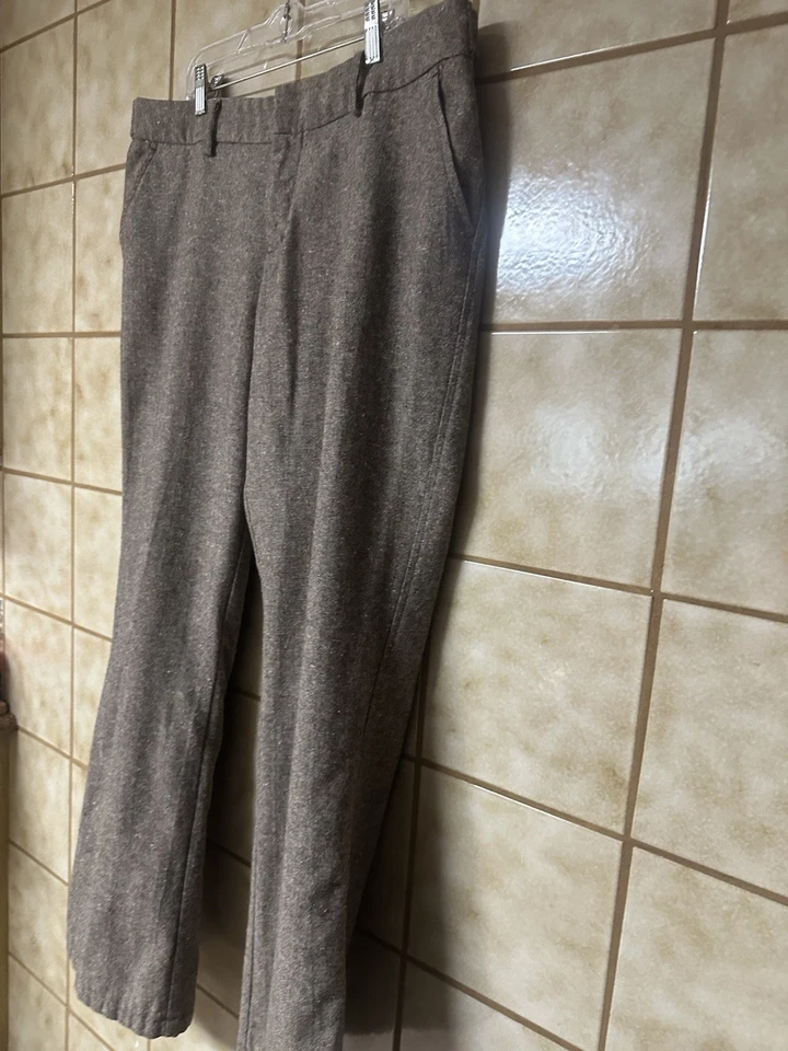 Pantalones de vestir Mossimo para mujer mezcla de lana neutra talla 14, oficina retro Y2K Foto 3 de 4