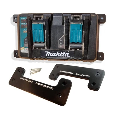 TOOL MOD SHOP Makita DC18RD Dual Charger Wall Mounts Tough Brackets