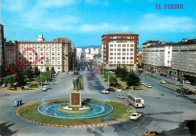 Ansichtskarte__El Ferrol, Plaza de España