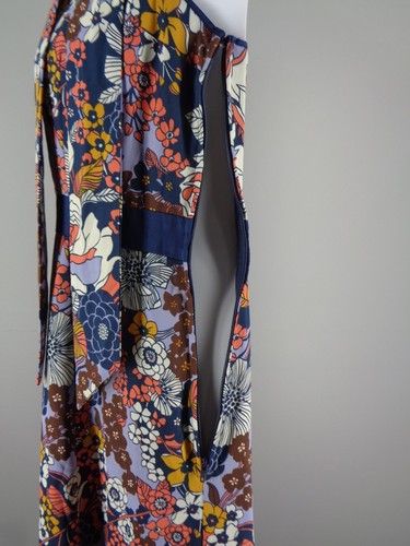 Modcloth Floral Nostalgia Queen Halter Maxi Dress Size 12 - Picture 10 of 12