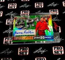 2026 Leaf Metal Sports Heroes Barry Switzer Green Refractor Grit Auto /7