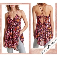 New without Tags Free People Pixie Print Tunic in Dark Combo