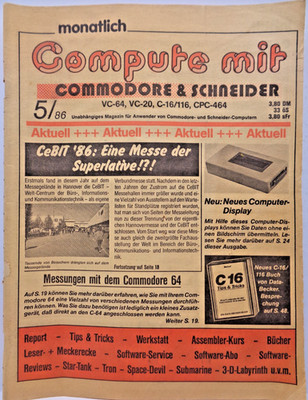 COMPUTE MIT - AUSGABE: 5/86 (TRONIC-VERLAG - MAGAZIN)  #3DE