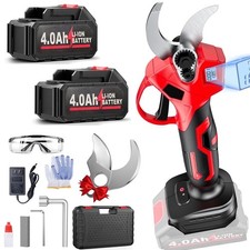 21V Electric Pruning Shears 2Pcs Motor Rechargeable Batteries Pruner LCD Display