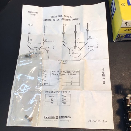 Square D 2510 KO-2 Motor Starting Switch Open Type - Picture 4 of 5