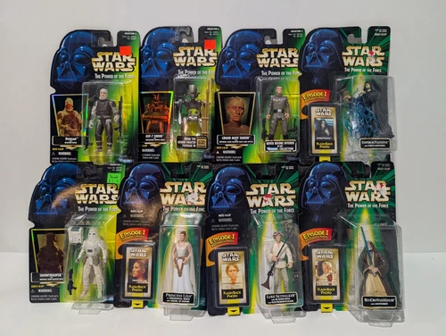 KENNER LOT OF 8 STAR WARS THE POWER OF THE FORCE ACTION FIGURES (SEE BELOW)