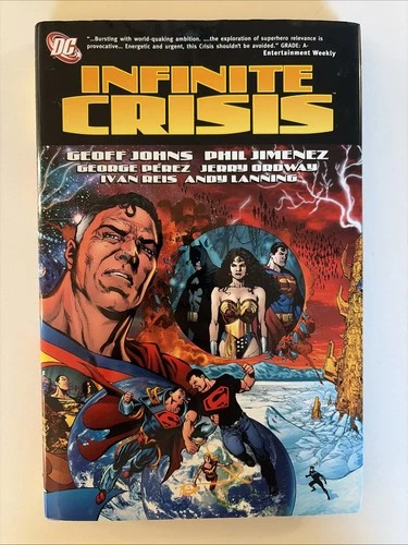SKETCHED & SIGNED by Johns & Jimenez: Infinite Crisis DC Comic Hardcover 2006 HC