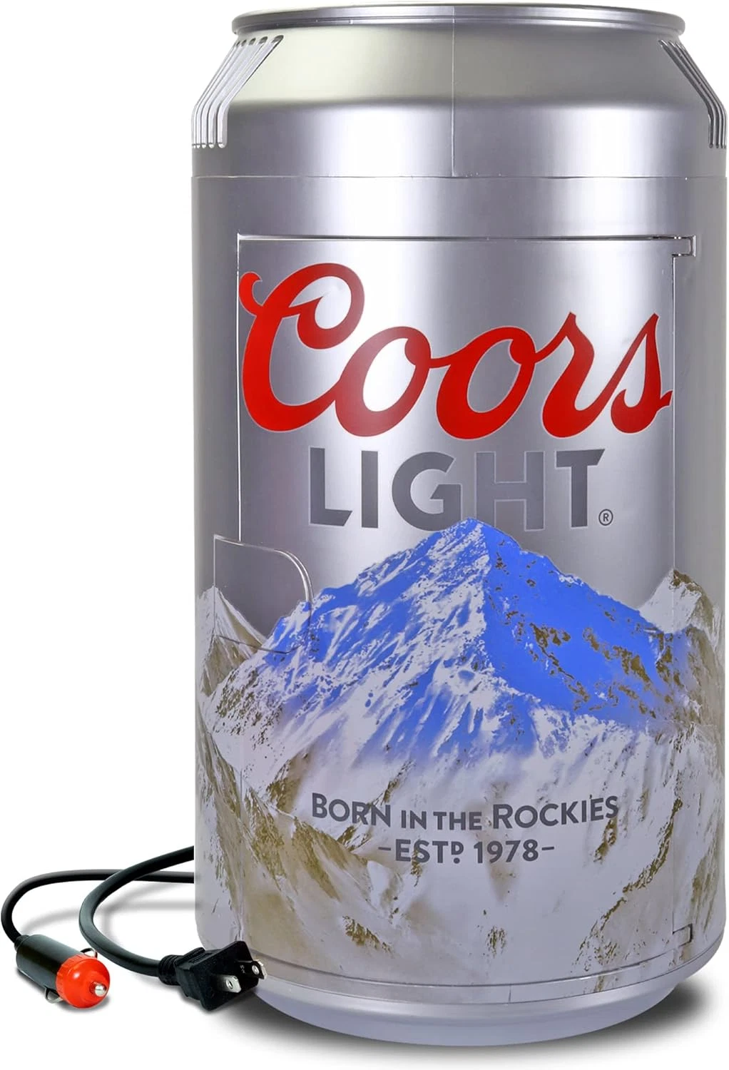 Coors Light Mini Fridge - Compact 8 Can Cooler for Home & Car