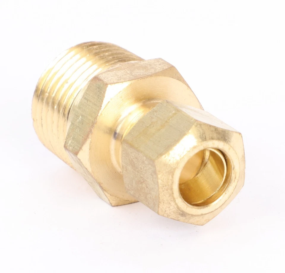 Brass Fairview Straight Tube Fitting, 3/8" Tube OD x 1/2" Male NPT - Image 2 of 4
