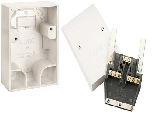 PRW217 45A Cooker Connection Appliance Dual Outlet PRW218 Pattress Bulk - View #6