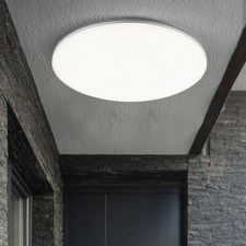 LED Außen Decken Leuchte Garten Balkon Lampe Terrassen Beleuchtung rund silber